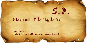 Steindl Mátyás névjegykártya