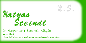 matyas steindl business card